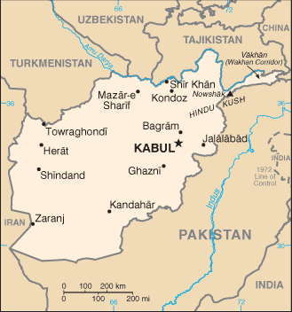 Afghanistan Map Kabul