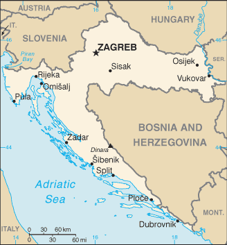 croatia map icon