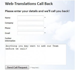 Callback form