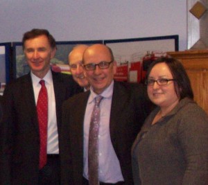 L-R: Lord Stephen Green; Bill Brown (MD of Angloco); Steve Lloyd (MD of GSPK Circuits); Cassandra Oliver