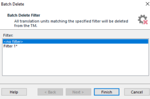 Trados Batch Delete