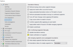Trados Options Editor Automation
