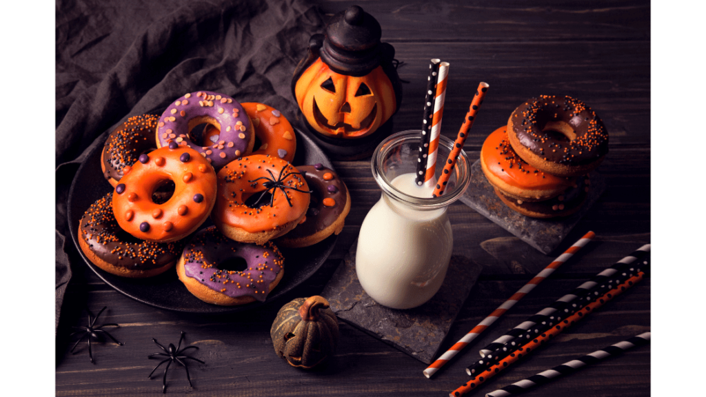 Collection of Halloween Treats to illustrate Halloween Reading. 