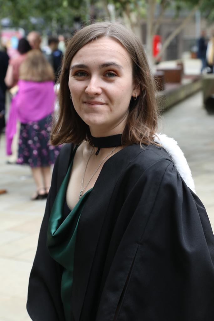 Photograph of Alexia at her graduation.
